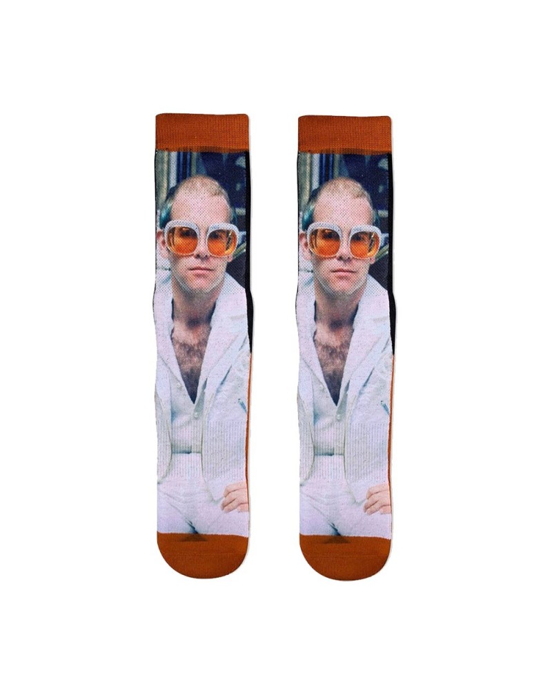 Elton John Feather Suit Socks $11.99 Footware