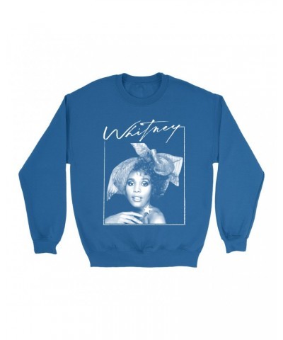 Whitney Houston Sweatshirt | 1987 Whitney Signature And White Photo Image Sweatshirt $11.99 Sweatshirts