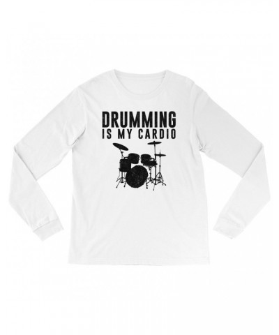 Music Life Long Sleeve Shirt | Drumming Is My Cardio Shirt $4.30 Shirts