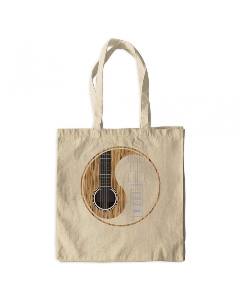 Music Life Canvas Tote Bag | Guitar Yin-Yang Canvas Tote $11.43 Bags