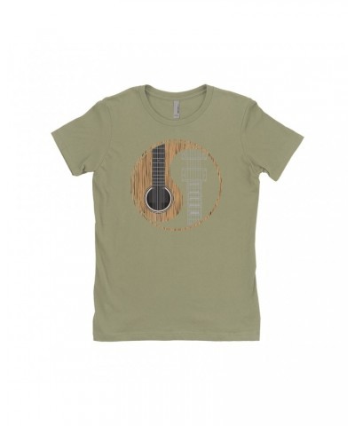 Music Life Ladies' Boyfriend T-Shirt | Guitar Yin-Yang Shirt $4.96 Shirts