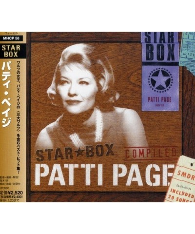 Patti Page STAR BOX CD $14.82 CD