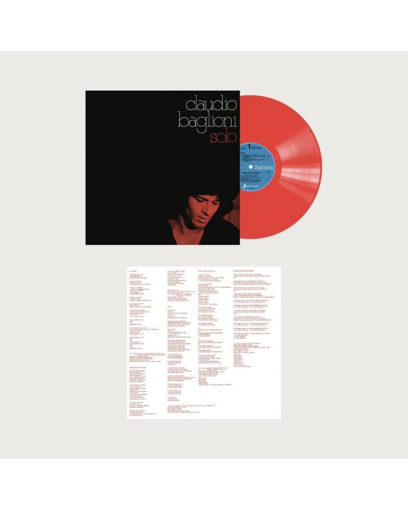 Claudio Baglioni Solo (Red) Vinyl Record $7.05 Vinyl
