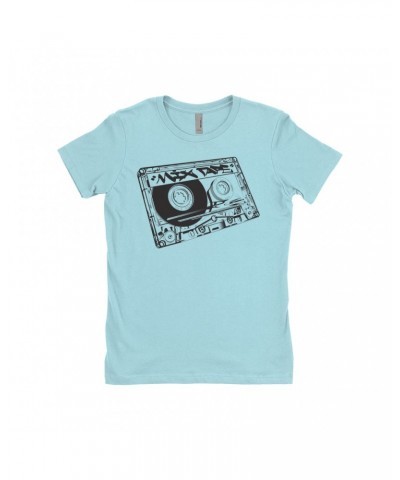 Music Life Ladies' Boyfriend T-Shirt | Mix Tape Shirt $6.01 Shirts