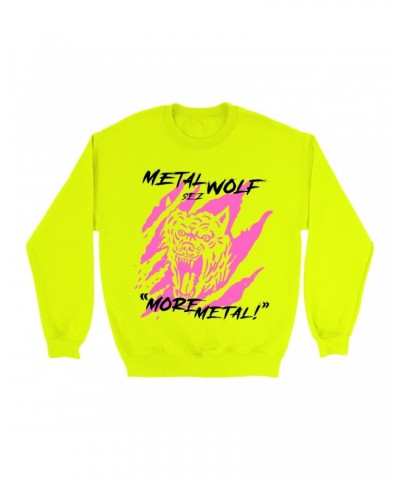 Music Life Sweatshirt | Metal Wolf Sweatshirt $5.30 Sweatshirts