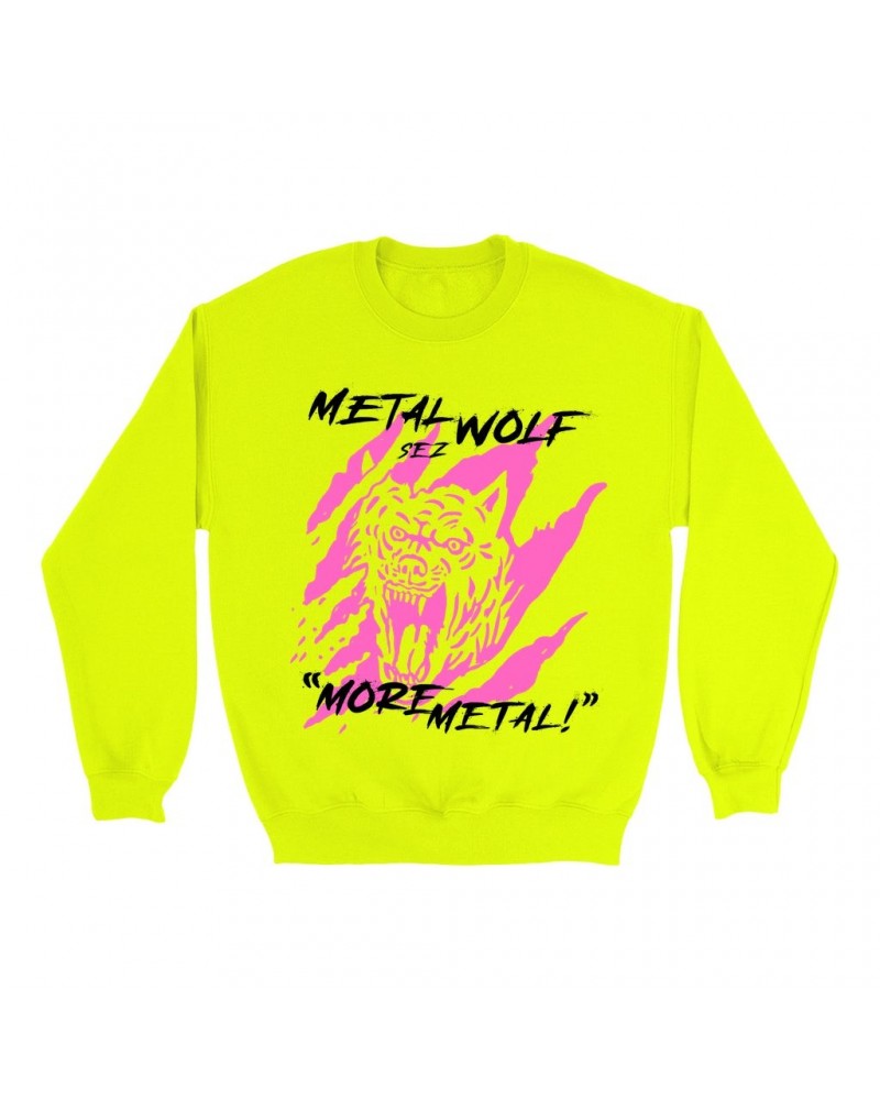 Music Life Sweatshirt | Metal Wolf Sweatshirt $5.30 Sweatshirts