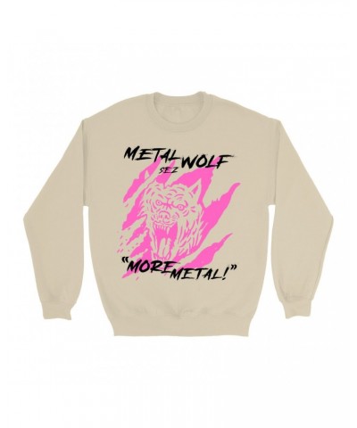 Music Life Sweatshirt | Metal Wolf Sweatshirt $5.30 Sweatshirts