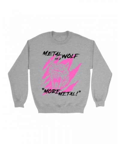 Music Life Sweatshirt | Metal Wolf Sweatshirt $5.30 Sweatshirts