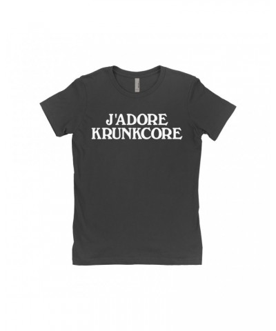 Music Life Ladies' Boyfriend T-Shirt | J'Adore Krunkcore Shirt $8.73 Shirts