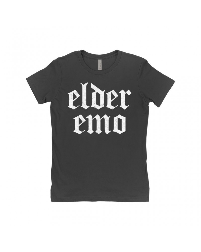 Music Life Ladies' Boyfriend T-Shirt | Elder Emo Shirt $9.39 Shirts