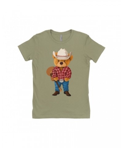 Music Life Ladies' Boyfriend T-Shirt | Country Western Teddy Shirt $3.96 Shirts