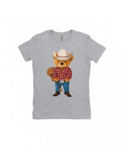 Music Life Ladies' Boyfriend T-Shirt | Country Western Teddy Shirt $3.96 Shirts