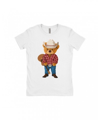 Music Life Ladies' Boyfriend T-Shirt | Country Western Teddy Shirt $3.96 Shirts