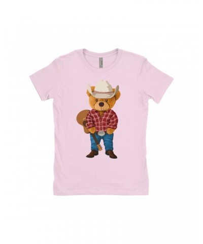 Music Life Ladies' Boyfriend T-Shirt | Country Western Teddy Shirt $3.96 Shirts