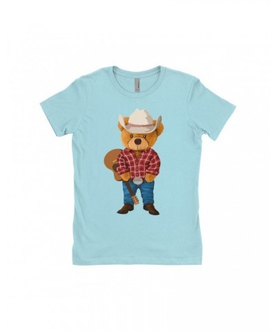 Music Life Ladies' Boyfriend T-Shirt | Country Western Teddy Shirt $3.96 Shirts