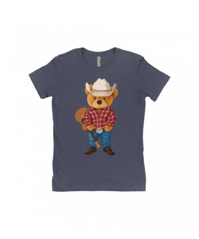 Music Life Ladies' Boyfriend T-Shirt | Country Western Teddy Shirt $3.96 Shirts