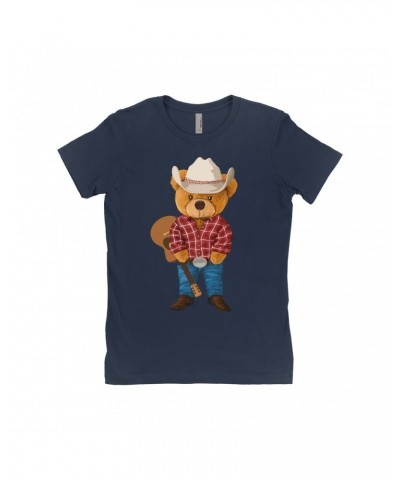 Music Life Ladies' Boyfriend T-Shirt | Country Western Teddy Shirt $3.96 Shirts