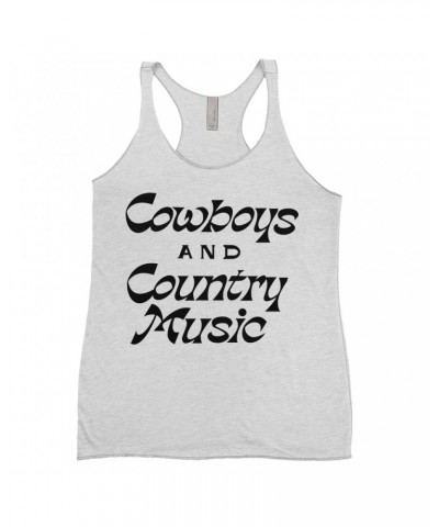 Music Life Ladies' Tank Top | Cowboys And Country Music Shirt $9.02 Shirts