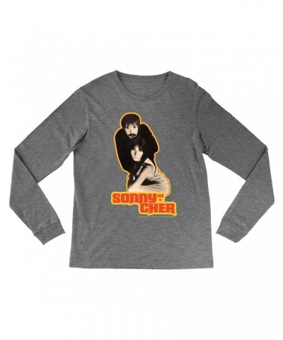 Sonny & Cher Heather Long Sleeve Shirt | The Two Of Us Yellow Retro Design Shirt $4.03 Shirts