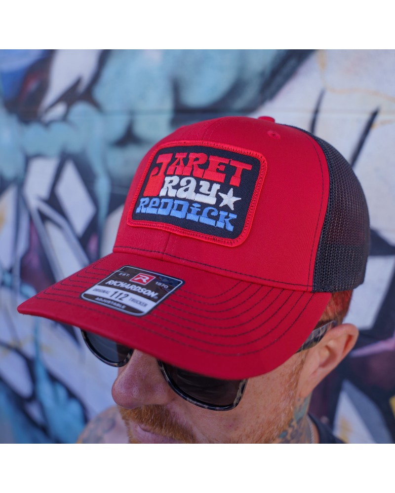 Jaret Reddick Jaret Ray Reddick - Red Star Logo Hat $9.76 Hats