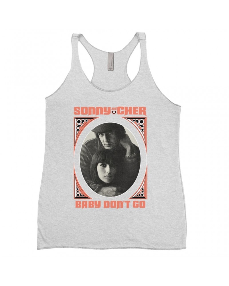 Sonny & Cher Ladies' Tank Top | Baby Don't Go Retro Frame Image Shirt $8.15 Shirts