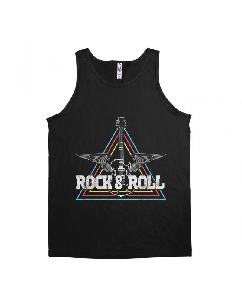 Music Life Unisex Tank Top | Flying Guitar Rock n' Roll Shirt $6.42 Shirts
