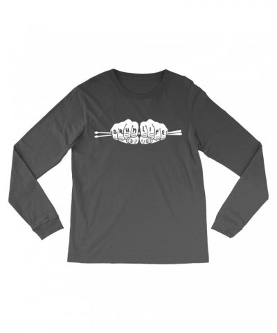 Music Life Long Sleeve Shirt | Drum Life Knucks Shirt $11.92 Shirts