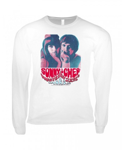 Sonny & Cher Long Sleeve Shirt | Westbury Music Fair Red Psychedelic Flyer Shirt $4.80 Shirts