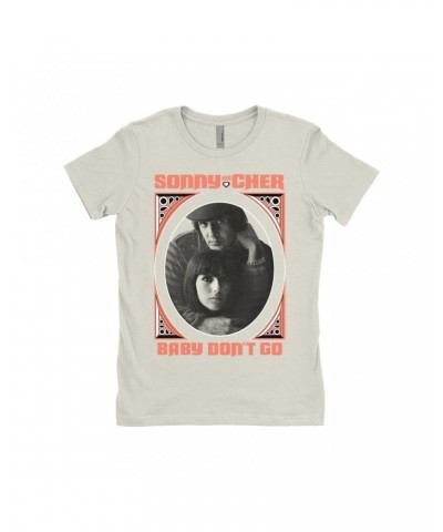 Sonny & Cher Ladies' Boyfriend T-Shirt | Baby Don't Go Retro Frame Image Shirt $4.33 Shirts