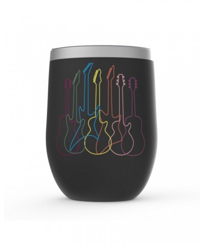Music Life Wine Tumbler | Spectrum Guitar Shapes Stemless Wine Tumbler $12.09 Drinkware