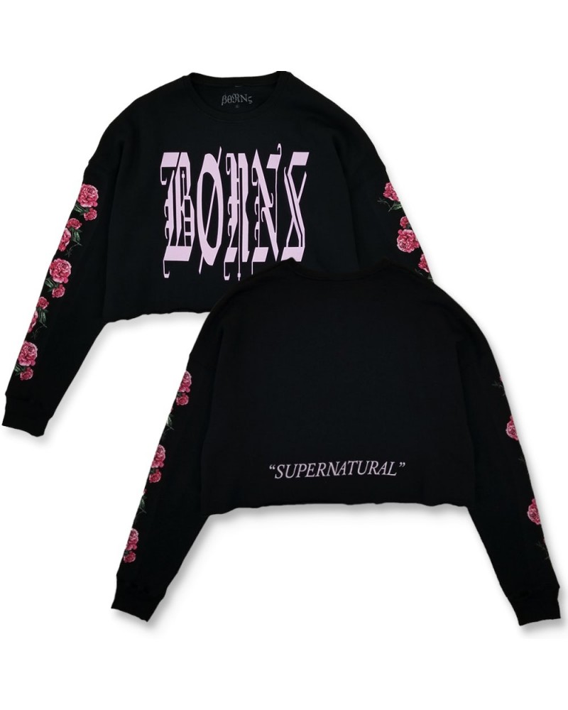 BØRNS Rose Women's Crop Sweatshirt $5.84 Sweatshirts